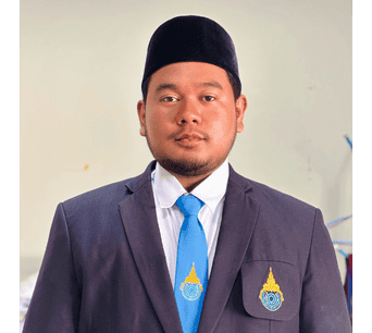 Sถาบันอิสลามและอาหรับศึกษา มนร. นักศึกษาชายใส่ชุดทางการศึกษาคลิกเรียนด้านอิสลามและภาษาอาหรับในกิจกรรมเชิงวิชาการ.